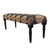 47" Tan and Black Diamond Pattern Rectangular Bench - IMAGE 6