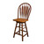 50” Nutmeg Brown and Light Oak Beige Windsor Style Barstool - IMAGE 1