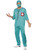 40" Green Surgeon Men Adult Halloween Costume - Large - IMAGE 1