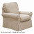 31" White Horizon Box Cushion Chair with Zipper Back - IMAGE 1