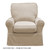 36” Beige Linen Fabric Slipcovered Swivel Rocking Chair - IMAGE 1