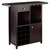 40" Espresso Elegant Macon Rectangular Wine Bar Cabinet - IMAGE 1