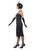 44" Black Flapper Women Adult Halloween Costume with Headband and Gloves - Small - IMAGE 2