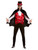 40" Black and Red Vampire Men Adult Halloween Costume - Large - IMAGE 1