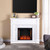 58" White and Gray Whiskey Traditional Style Smart Alexa Electric Fireplace - IMAGE 4
