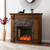 48" Brown and Black Contemporary Rectangular Smart Electric Fireplace - IMAGE 4
