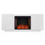 60" White and Black Alexa Smart Fireplace with Media Storage - IMAGE 1