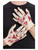 Beige and Red Zombie Unisex Adult Halloween Hands Costume Accessory - One Size - IMAGE 1