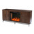 60" Brown and Black Alexa Smart Fireplace with Media Storage - IMAGE 2