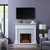 52.25" White and Black Rectangular Alexa Electric Media Fireplace - IMAGE 2