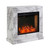 50" White and Gray Contemporary Rectangular Smart Fireplace - IMAGE 2