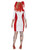 42" Red and White Curves Zombie Nurse Women Adult Halloween Costume - Large - IMAGE 4