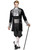 42" Black and Silver Fever Baroque Vampire Men Adult Halloween Costume - Medium - IMAGE 1