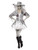 49" White and Gray Ghost Ship Pirate Women Adult Halloween Costume - Small - IMAGE 4