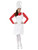 42" Red and White Garden Gnome Women Adult Halloween Costume - Large - IMAGE 1