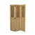 70" Vintage Brown Louvered Panel Casual Wood Room Divider - IMAGE 2