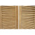 70" Vintage Brown Louvered Panel Casual Wood Room Divider - IMAGE 5