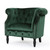 33" Emerald Green and Black Contemporary Tufted Club Chair - IMAGE 1