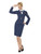49" Blue and White 1940's Style WW2 Air Force Captain Women Adult Halloween Costume - Small - IMAGE 2