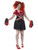 49" Red and Black Cheerleader Zombie Women Adult Halloween Costume - Small - IMAGE 1
