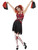 49" Red and Black Cheerleader Zombie Women Adult Halloween Costume - Small - IMAGE 2