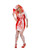 42" Red and White Curves Zombie Nurse Women Adult Halloween Costume - Extra Large - IMAGE 1
