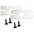 Set of 2 White and Black Rectangular Venturi Gaskets 3" - IMAGE 1