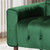 33" Green and Espresso Brown Contemporary Tufted Accent Chair with Arms - IMAGE 3