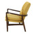 32.75" Mustard Yellow and Espresso Brown Contemporary Club Chair