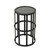 18.5" Gray and Black Contemporary Round Side Table - IMAGE 1