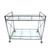 36" Silver and Clear Contemporary Indoor Bar Cart - IMAGE 6