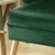 30" Emerald Green and Beige Contemporary Accent Chair