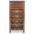 36" Brown Contemporary Wine Rack with Storage Drawer - IMAGE 1