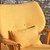 34" Yellow and Brown French Inspired Contemporary Rocking Chair with Cushion - IMAGE 2