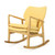 34" Yellow and Brown French Inspired Contemporary Rocking Chair with Cushion - IMAGE 5