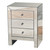 17.5" Silver Contemporary Mirror Accent Table with Drawers - IMAGE 1