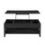 29.5" Black Contemporary Lift Top Coffee Table with Storage