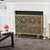41" Gold Contemporary Single Panel Fireplace Screen