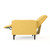 38" Yellow and Brown Modern Tufted Back Recliner - IMAGE 1