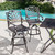 Set of 2 Black Contemporary Outdoor Patio Swivel Bar Stools 48.75" - IMAGE 6