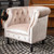 33" Beige and Black Contemporary Tufted Club Chair - IMAGE 5