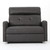 46.25" Gray Solid Plush Cushion Loveseat Recliner - IMAGE 1