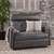 46.25" Gray Solid Plush Cushion Loveseat Recliner - IMAGE 2
