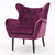 39" Purple and Black Tufted Contemporary Armed Chair - IMAGE 3