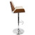 44.25” Walnut and Cream Faux Leather Adjustable Bar Stools with Swivel - IMAGE 3