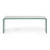 39.25" Clear Contemporary Rectangular Coffee Table - IMAGE 1