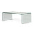 39.25" Clear Contemporary Rectangular Coffee Table - IMAGE 4