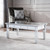 42" White and Clear Rectangular Contemporary Coffee Table - IMAGE 2