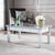 42" White and Clear Rectangular Contemporary Coffee Table - IMAGE 4