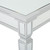 42" White and Clear Rectangular Contemporary Coffee Table